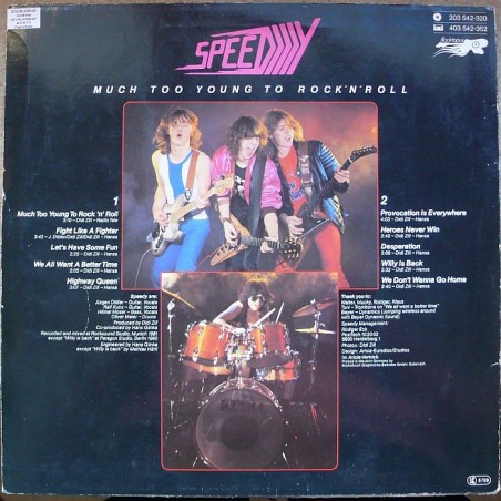 Speedy - Much too Young to R'N'R