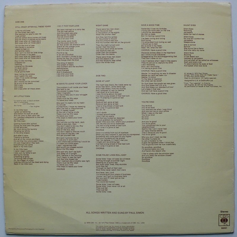 Paul Simon - Still Crazy After All These Years