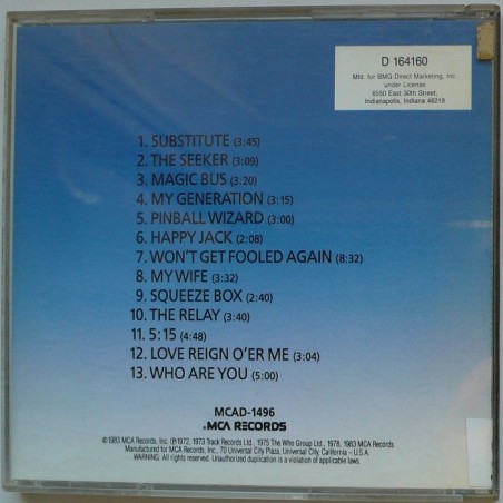 Who, The - The Who's Greatest Hits