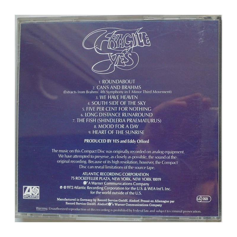 Yes - Fragile