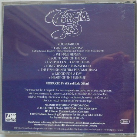Yes - Fragile