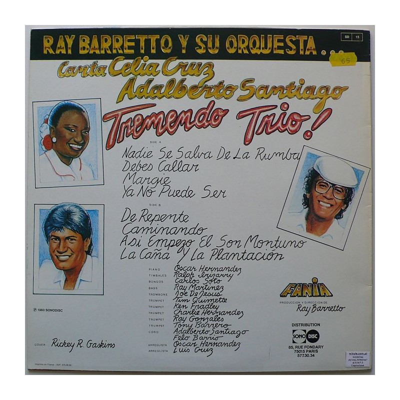Ray Barretto Y Su Orquesta Canta Celia Cruz,...