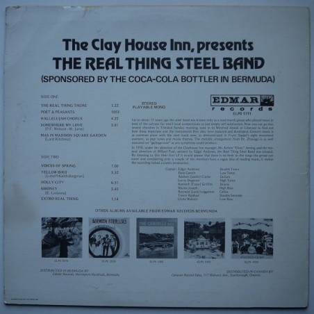 Real Thing Steel Band, The - The Clay House Inn, Presents The Real Thing Steel Band