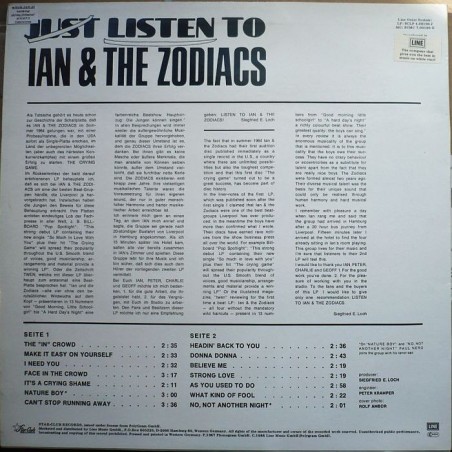 Ian & The Zodiacs - Just Listen to (white disc)
