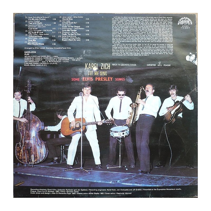 Karel Zich - Let Me Sing Some Elvis Presley Songs