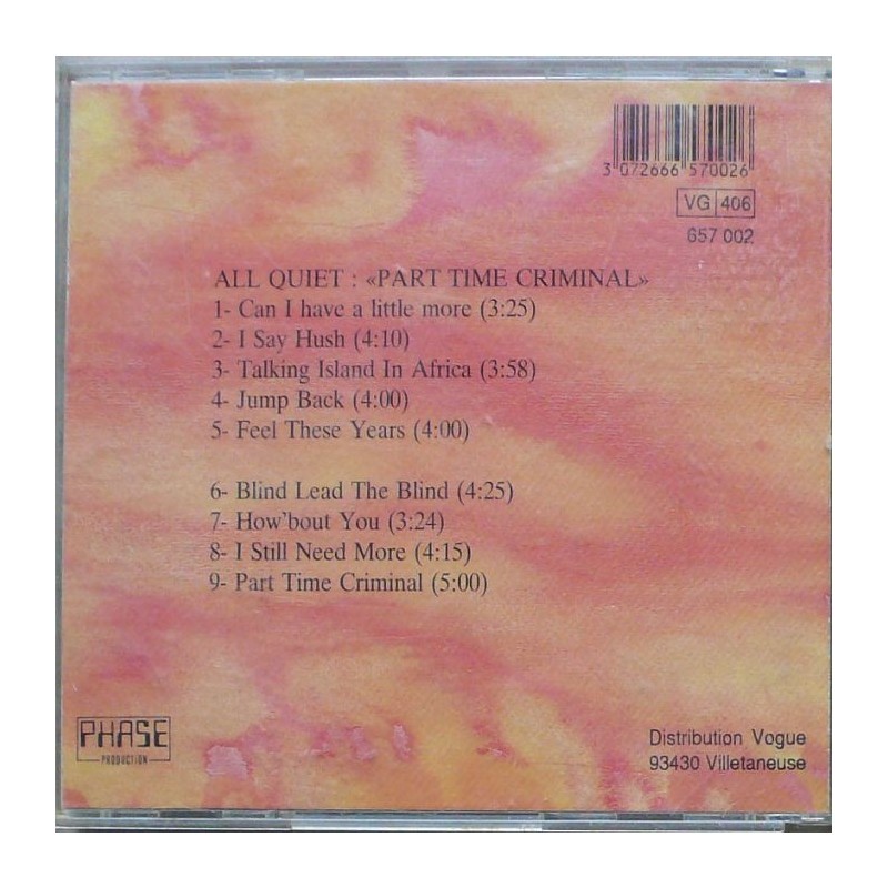 All Quiet - Part Time Criminal