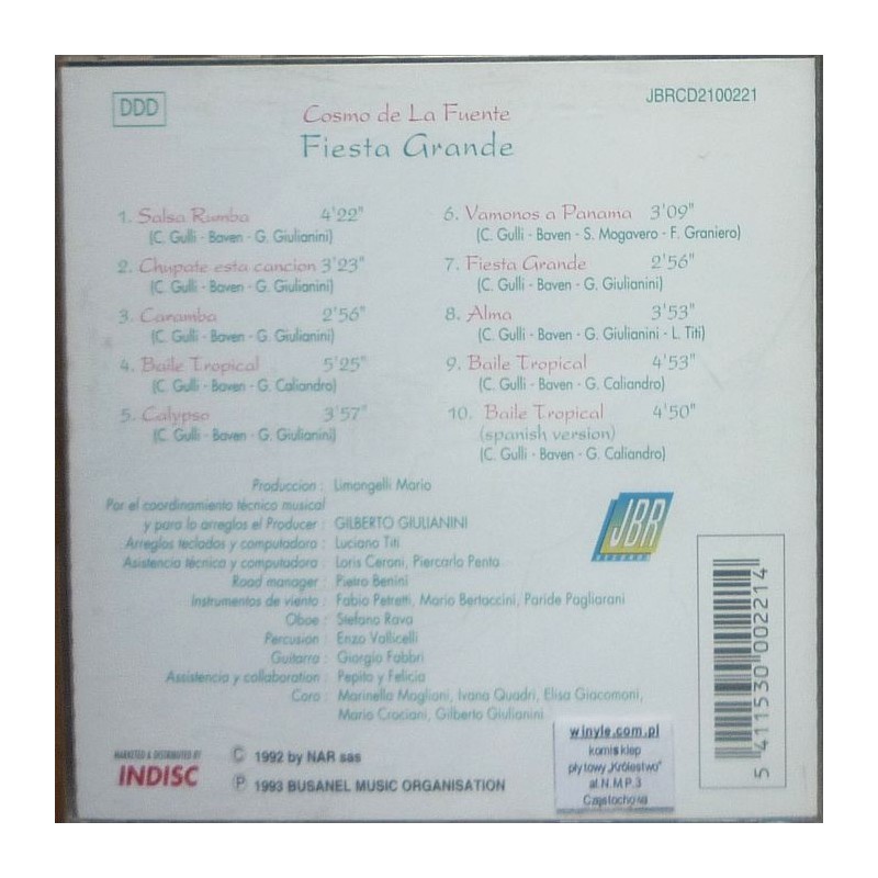 Cosmo de la Fuente - Fiesta Grande