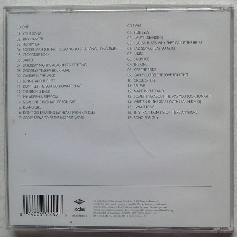 Elton John - Greatest Hits 1970-2002 (2cd)