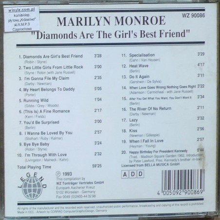 Marylin Monroe - Diamonds Are Girl's Best Friends – 20 Greatest Hits