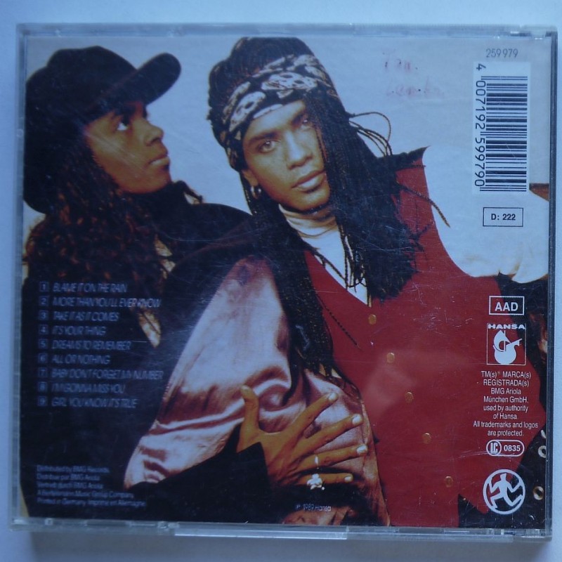 Milli Vanilli - The U.S. Remix Album All or...