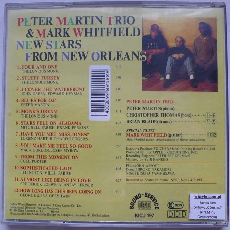 Peter Martin Trio & Mark Whitfield - New Stars From New Orleans