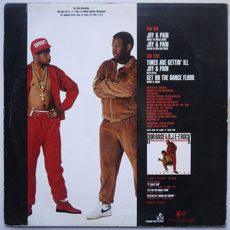 Rob Base & DJ E-Z Rock - Joy & Pain (12’’)