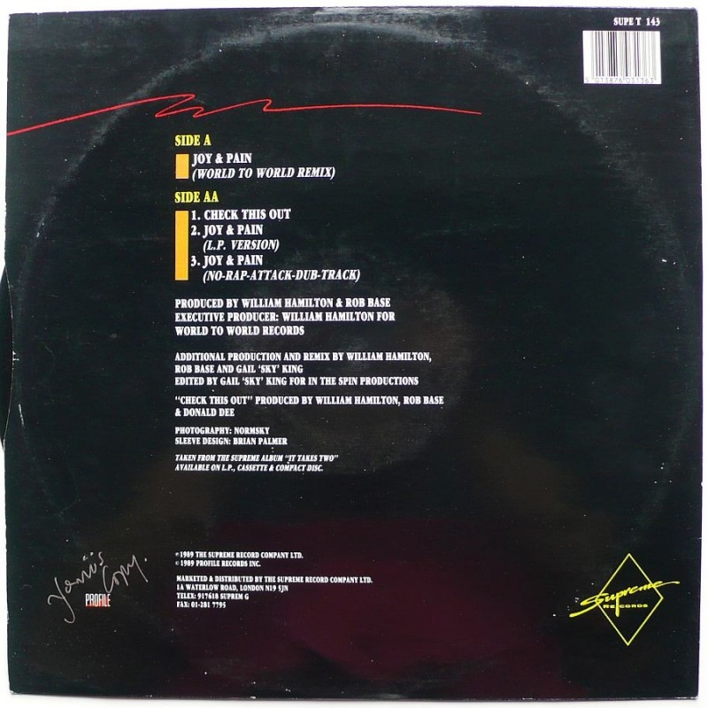 Rob Base & DJ E-Z Rock  - Joy & Pain / Check...