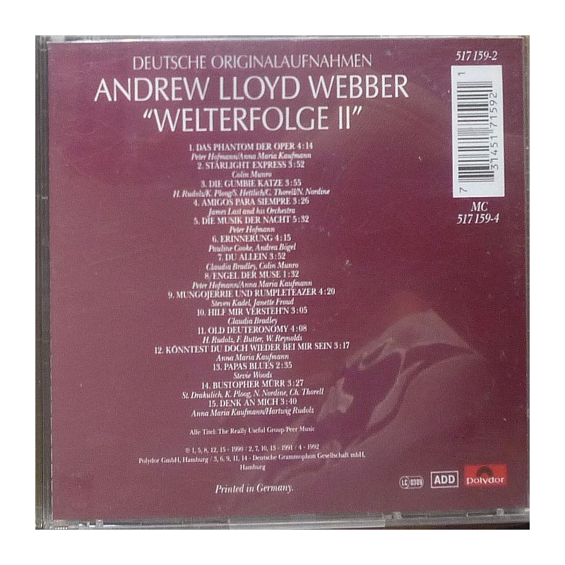 Andrew Lloyd Webber - Welterfolge II