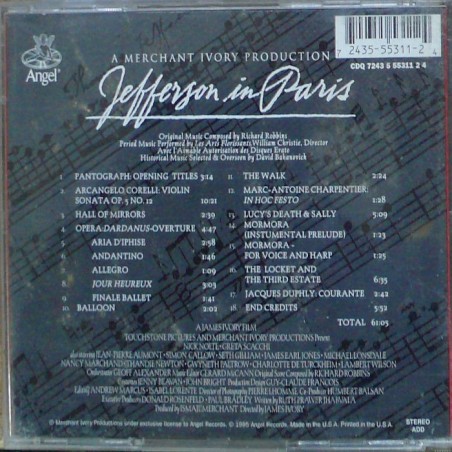 OST - Jefferson In Paris (brak przedniej wkładki)