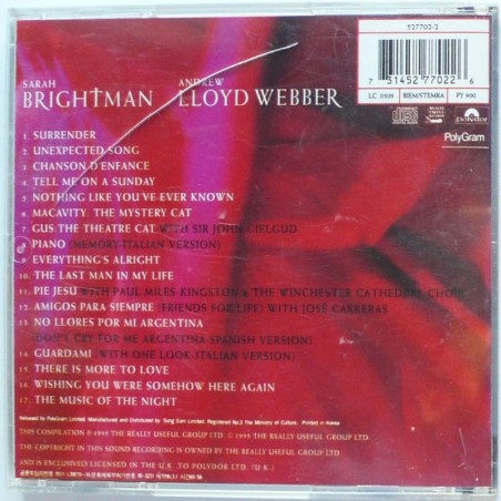 Sarah Brightman & Andrew Lloyd Webber  - Surrender: The Unexpected Songs