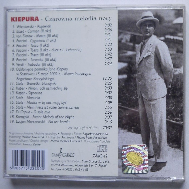Kiepura Jan - Czarowna melodia nocy
