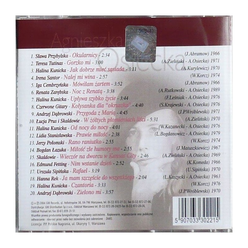 Składanka - Agnieszka Osiecka – Złote przeboje...
