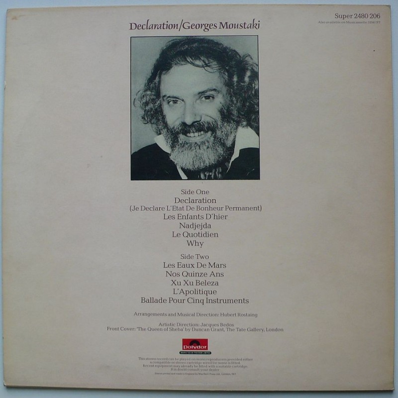 Georges Moustaki - Declaration