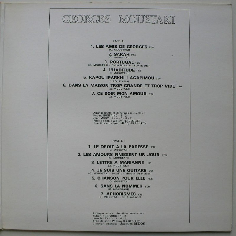 Georges Moustaki - Moustaki