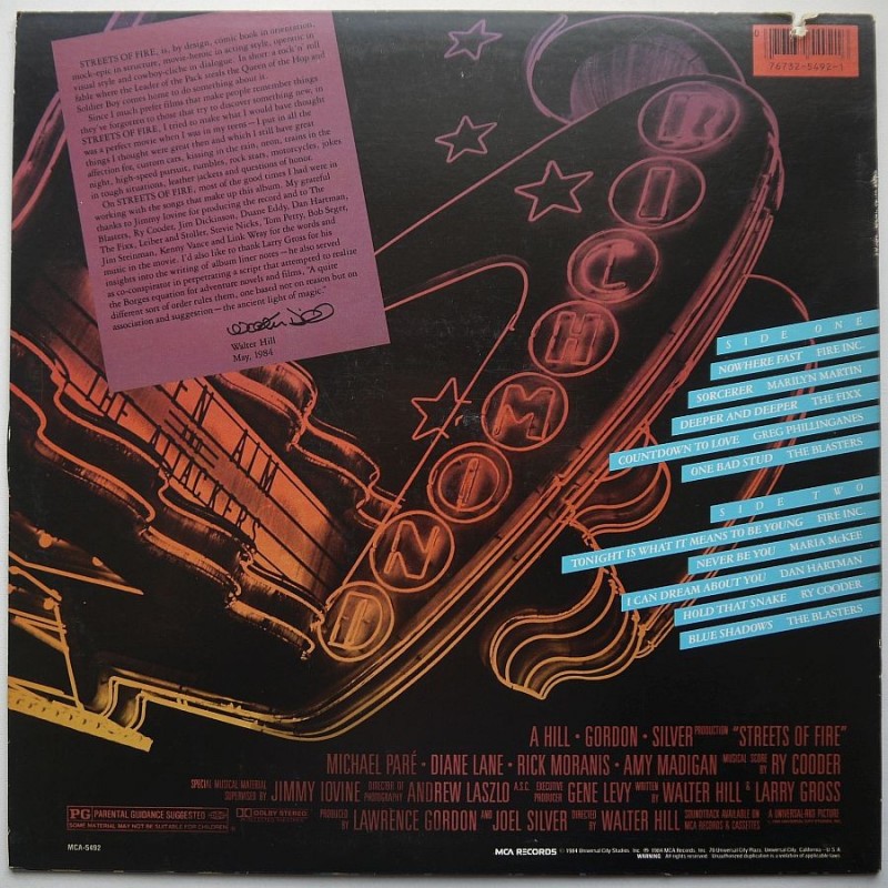 OST - Streets of Fire - A Rock Fantasy
