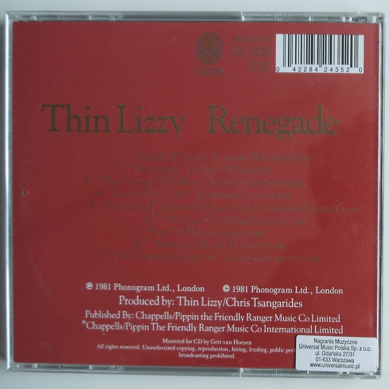 Thin Lizzy - Renegade