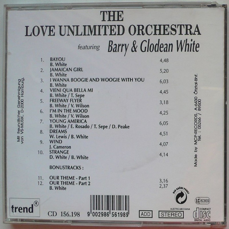 Love Unlimited Orchestra, The feat. Barry...