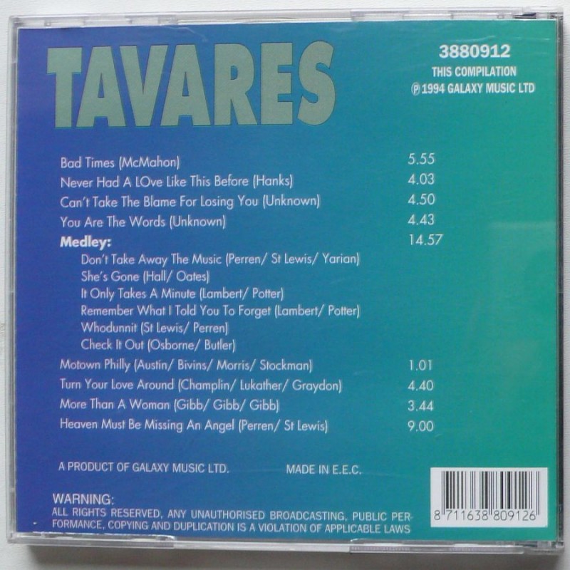 Tavares - Greatest Hits – Live