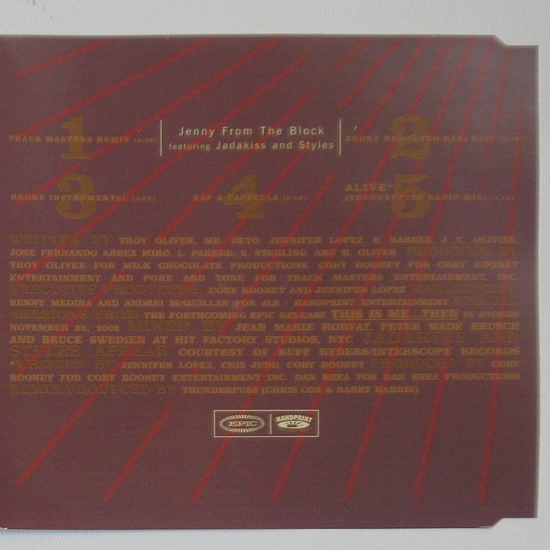 Jenifer Lopez - JennyFrom The Block (CDS)