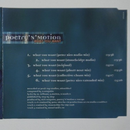 Poetry ’n’ Motion - What You Want (CDS)