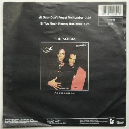 Milli Vanilli - Baby Don't Forget My Number