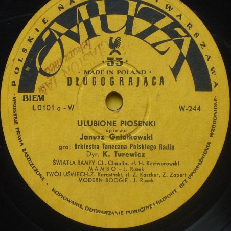 Gniatkowski Janusz - Ulubione piosenki (10”)