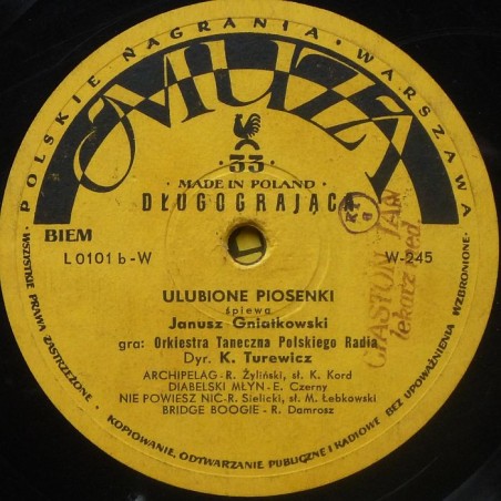 Gniatkowski Janusz - Ulubione piosenki (10”)