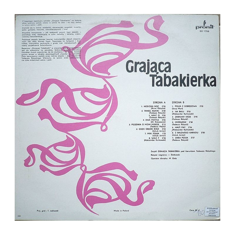 Grająca Tabakiera - Z balowego karnetu