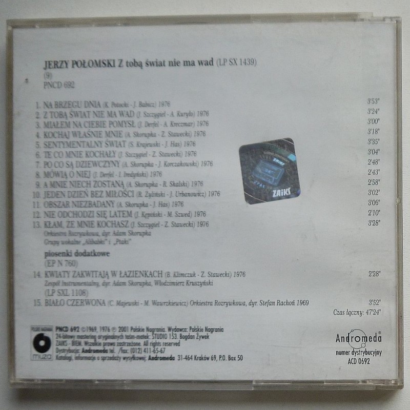 Połomski Jerzy - Z tobą świat nie ma wad