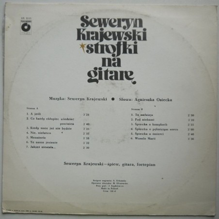 Krajewski Seweryn - Strofki na gitarę