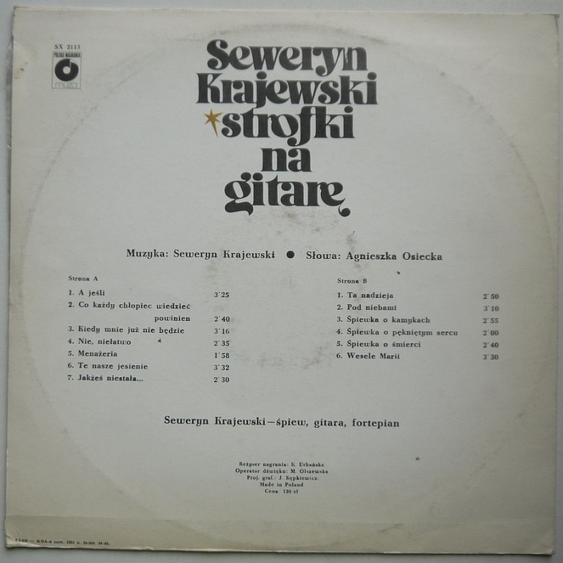 Krajewski Seweryn - Strofki na gitarę