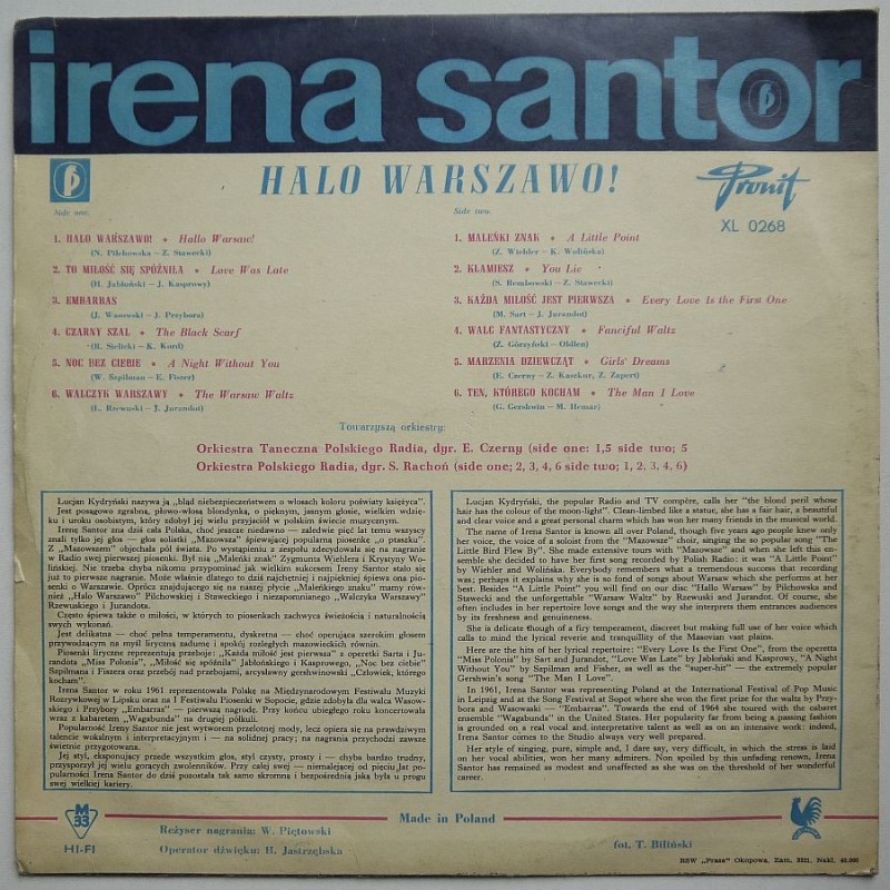 Santor Irena - Halo Warszawo