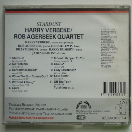Harry Verbeke Rob Agerbeek Quartet - Stardust