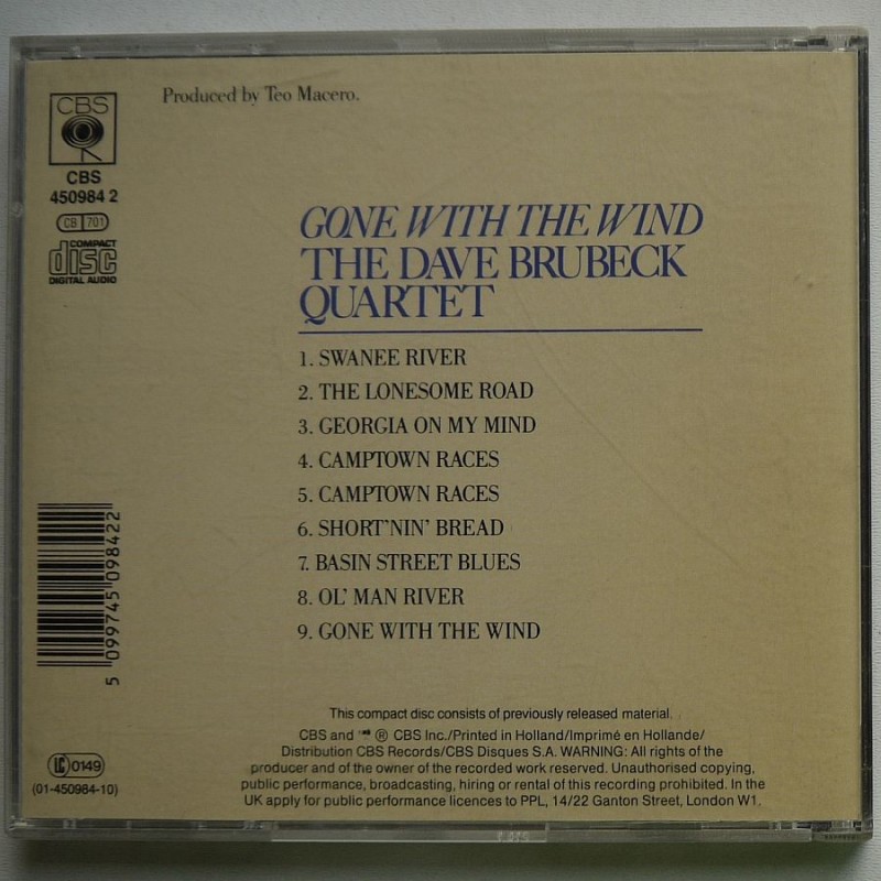 Dave Brubeck Quartet, The - Gone with the Wind