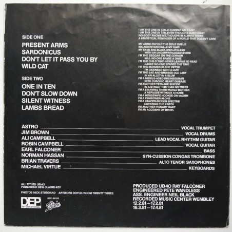 UB40 - Present Arms (lp+7’’)