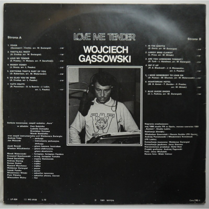 Gąssowski Wojciech - Love me tender