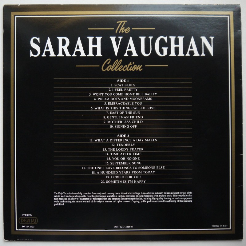 Sarah Vaughan - The Collection – 20 Golden Greats