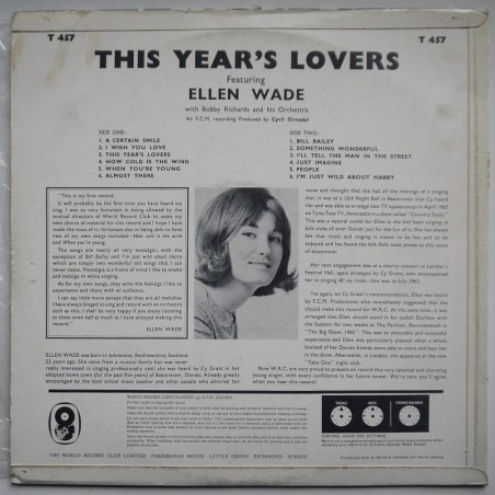 Bobby Richards And His Orchestra feat. Ellen Wade - This Year's Lovers