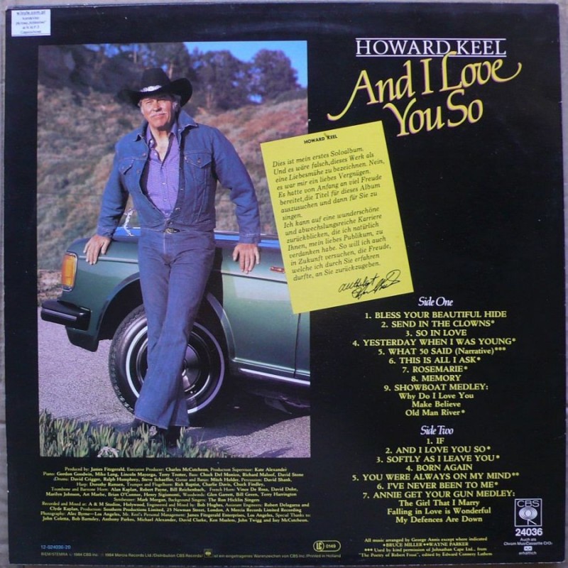 Howard Keel - And I love you so