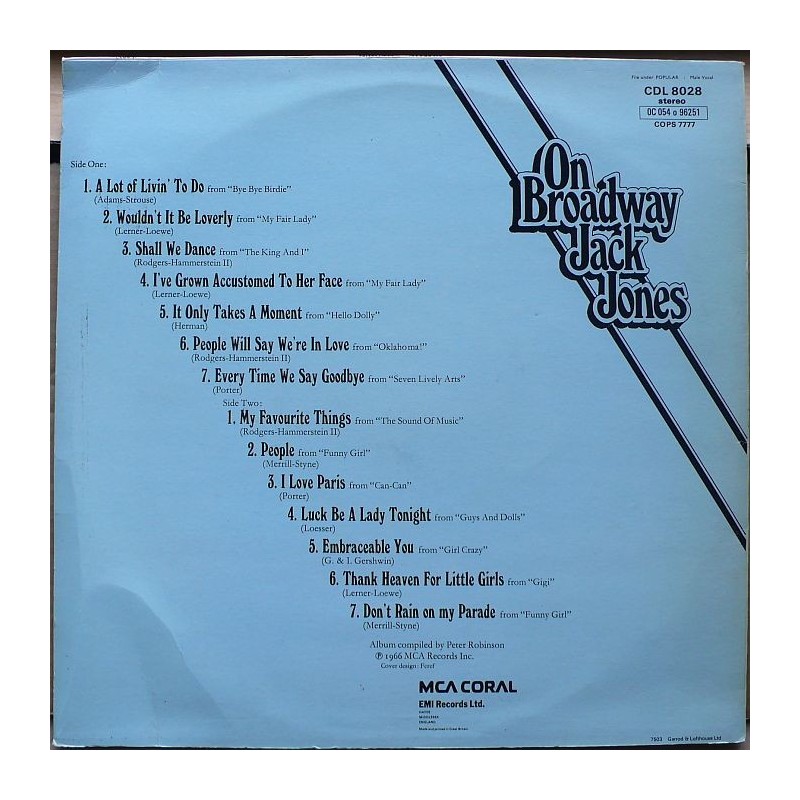 Jack Jones - On Broadway
