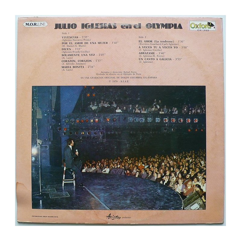 Julio Iglesias - Olympia 1° Parte
