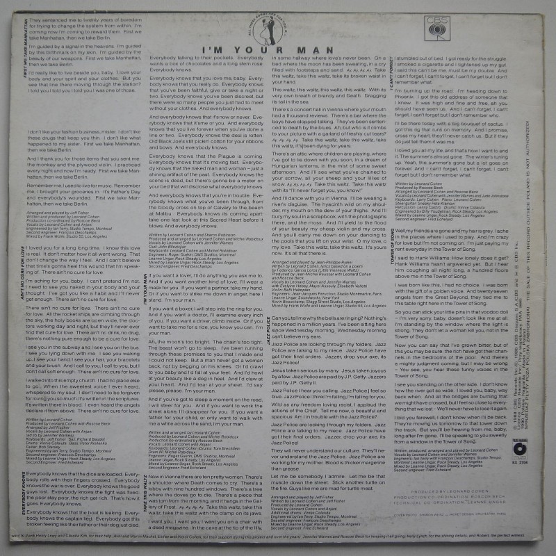 Leonard Cohen - I'm Your Man