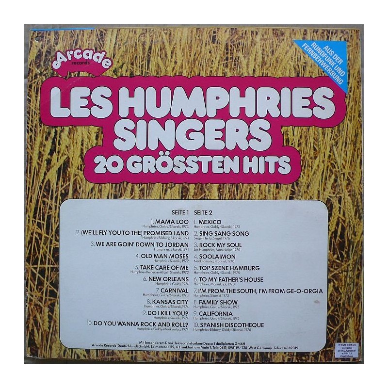 Les Humphries Singers,The - 20 grossten hits