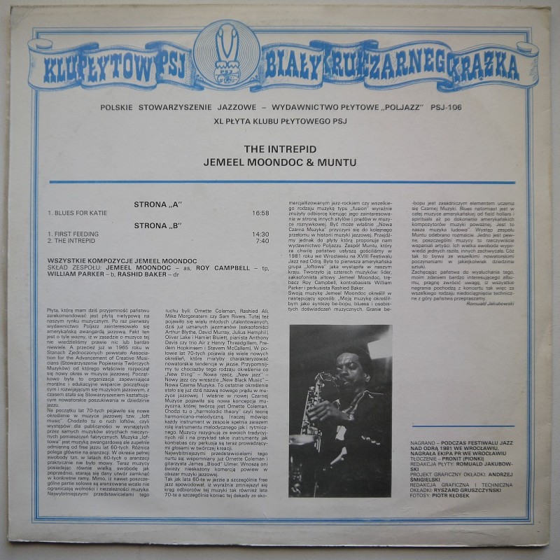 Jemeel Moondoc & Mantu - The Intrepid - Live In...